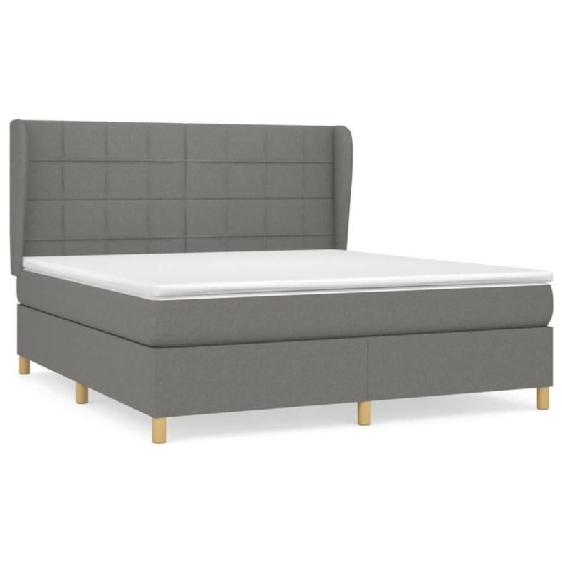 Łóżko kontynentalne WaszeMeble 180x200 cm ciemnoszara WM-3128542 1 szt.