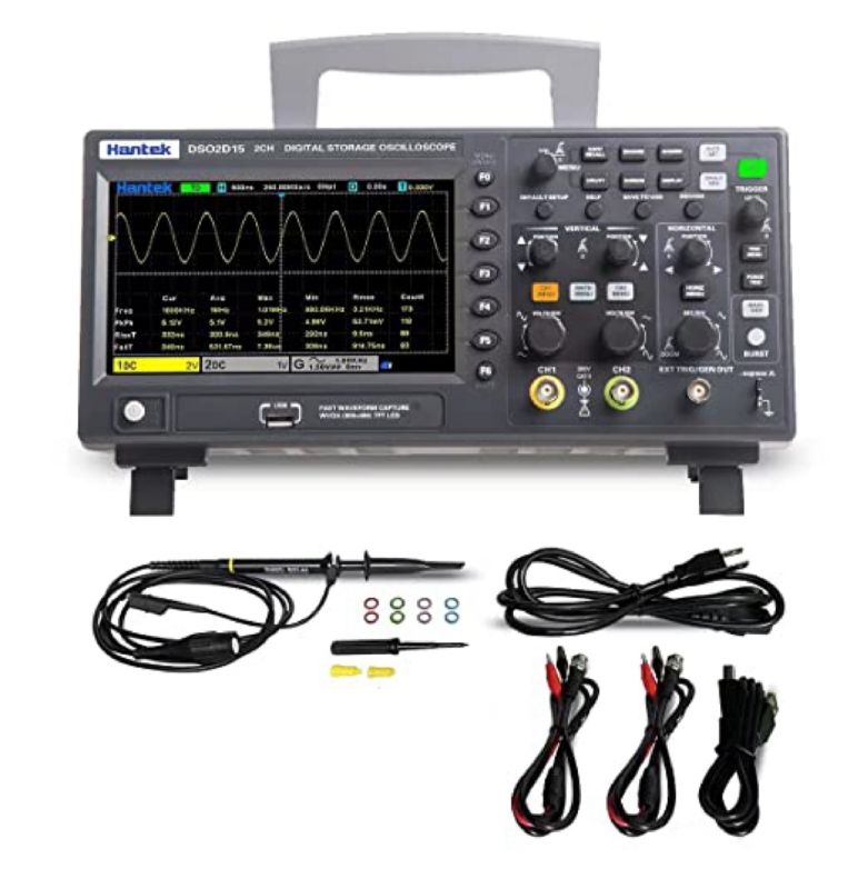 Oscyloskop cyfrowy Hantek DSO2D15 2CH 150MHz 1 kpl.