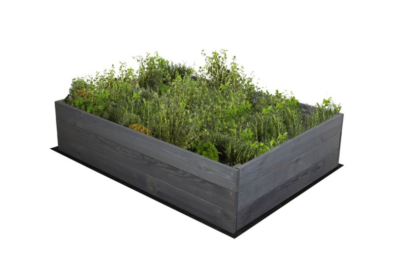 Skrzynia na warzywa MODO24 grządka szara impregnacja 27x120x90 cm 1 szt.