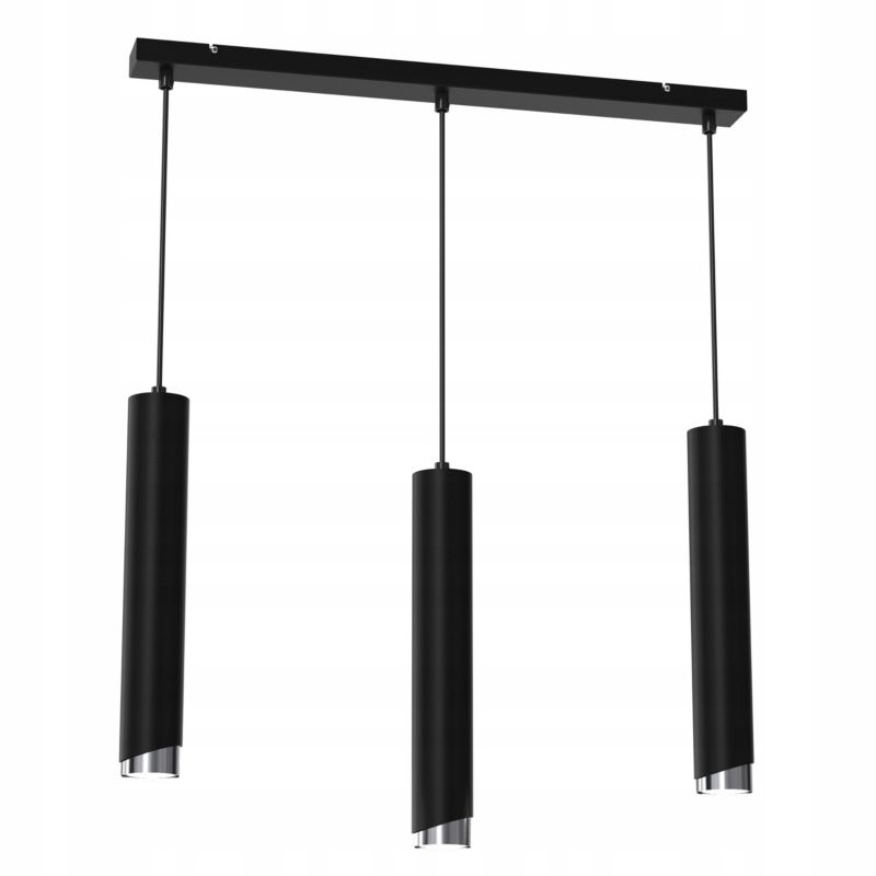 Lampa wisząca Ewilight listwa bevel czarny chrom 3x Gu10 1szt