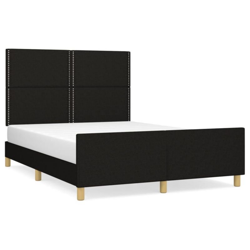 Łóżko tapicerowane WaszeMeble 140x190 cm czarna WM-3124970 1 szt.