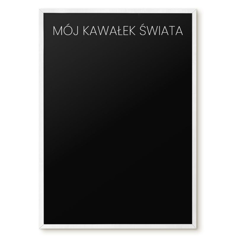 Tablica Magnetyczna Wielofunkcyjna Ścienna Tulup 50x70 cm Mój kawałek świata 8 - Biała rama Do salonu, sypialni 1 szt.