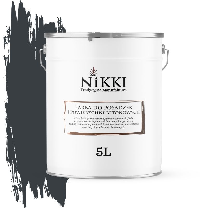Farba do Posadzek Podłóg Betonowych Garażowych NIKKI Antracyt RAL7016 5L