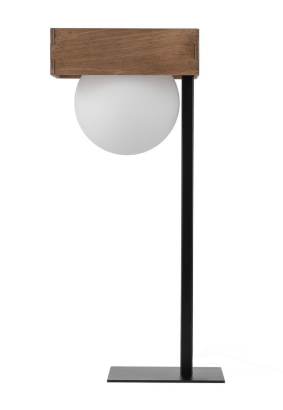 Lampa stołowa Sigma Lighting Bloom czarno-brązowa 1 x G9 x 12W IP20 wym: 45 x 19 x 15 cm drewno - 1 szt.