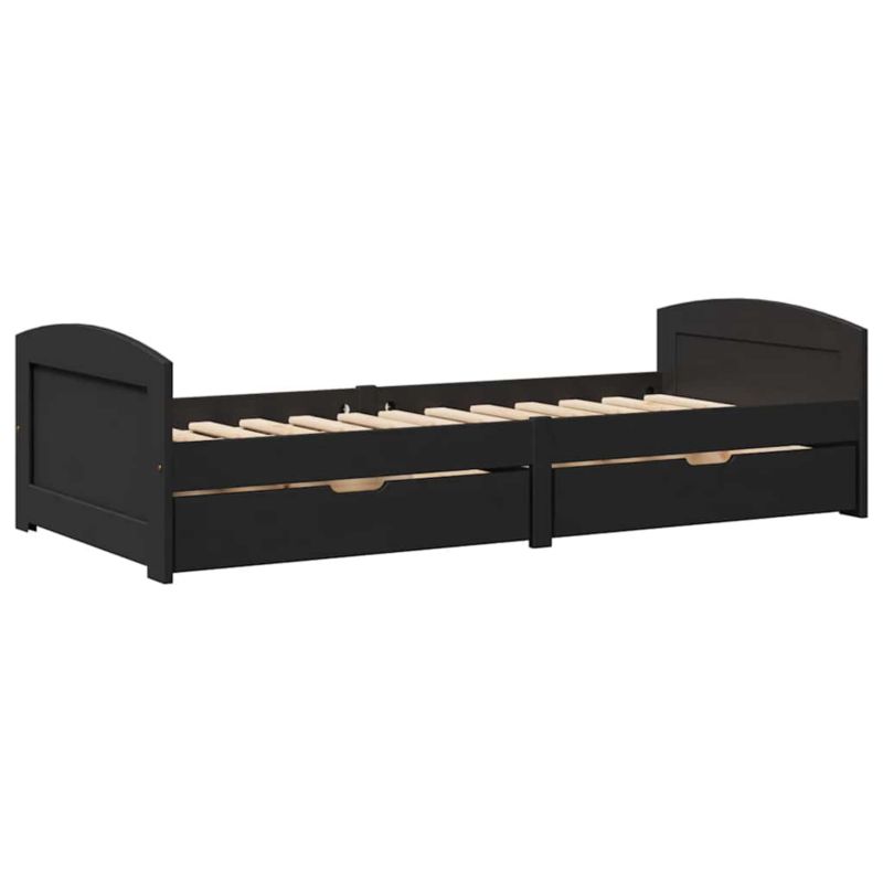 Rama łóżka WaszeMeble 90x200 cm Czarny sosna WM-3314678 1 szt.