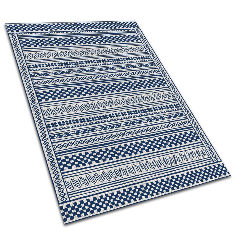Dywan Zewnętrzny Tulup 150x225 cm Odporny Na Warunki Atmosferyczne Regularny szlaczek 1 szt.