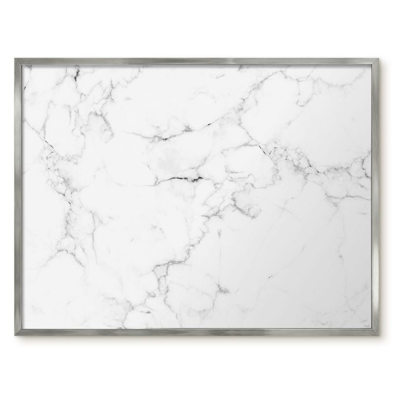 Tablica Magnetyczna Na Magnesy Tulup 80x60 cm Marmur wzór - Srebrna rama Do salonu, sypialni 1 szt.