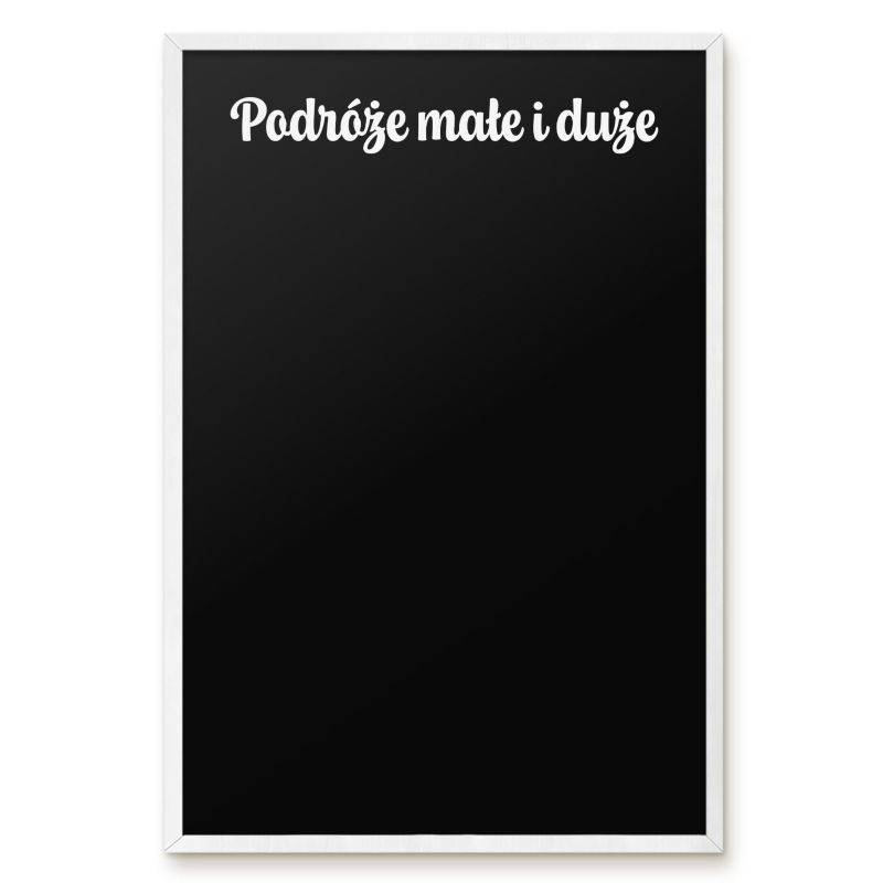 Tablica Magnetyczna Na Magnesy Tulup 40x60 cm Podróże małe i duże 6 - Biała rama Do salonu, sypialni 1 szt.