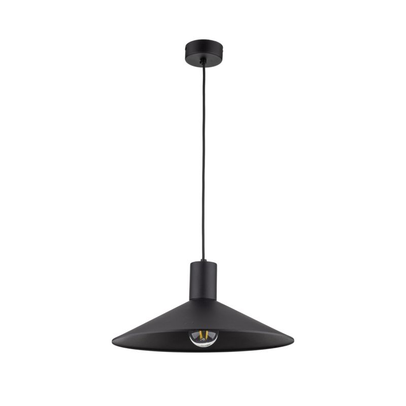 Lampa wisząca TK-Lighting Jump czarny metalowy klosz stożek M 1 - 1szt.