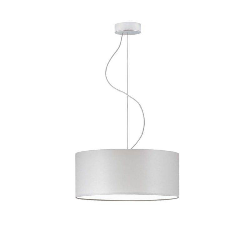 Lampa sufitowa Volta Light Factory żyrandol lampa wisząca z abażurem walec Jasny szary 40 cm BLUES 1szt.