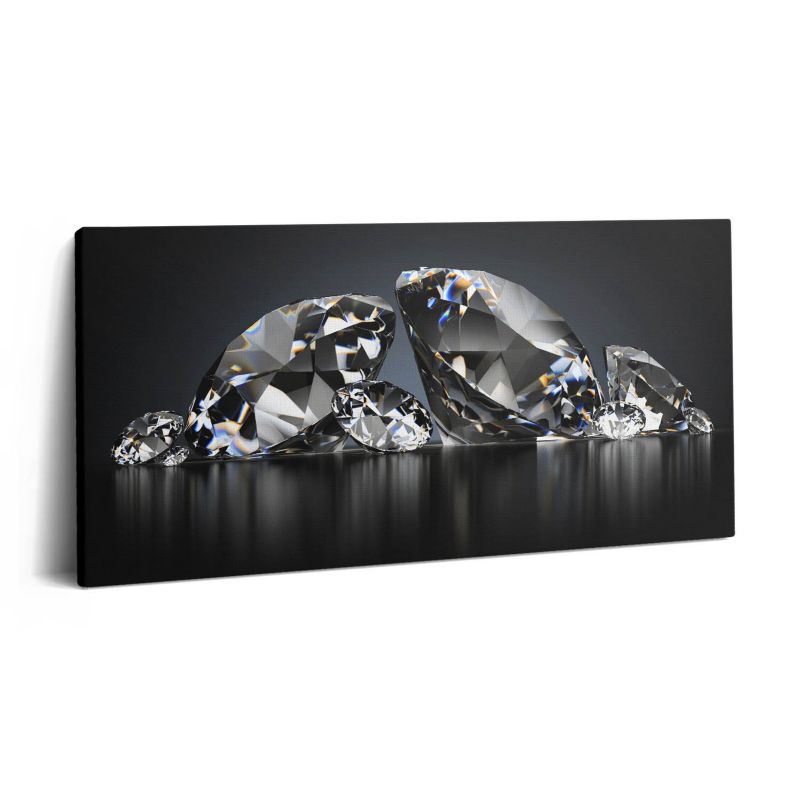 Obraz na płótnie Wallfluent 140x70 cm Lśniące diamenty brylanty 1 szt.