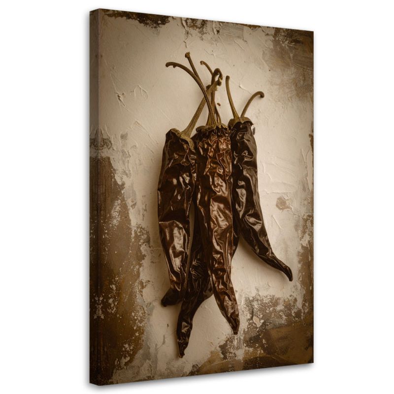Obraz do kuchni jadalni restauracji Feeby Suszone papryczki w stylu retro 70x100cm 1szt