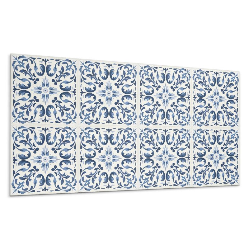 Panele samoprzylepne Wallfluent 60x30 cm Wzór kwiatów na kafelkach 6 szt.