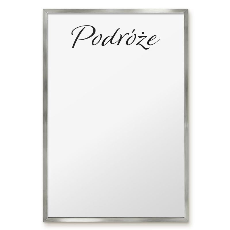 Tablica Magnetyczna Do Biura Tulup 40x60 cm Podróże 4 - Srebrna rama Do salonu, sypialni 1 szt.