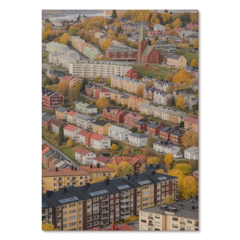 Nowoczesny Plakat na Płótnie Tulup 21x29,7 cm (A4) Malownicze miasteczko Do salonu, biura, sypialni 1 szt.