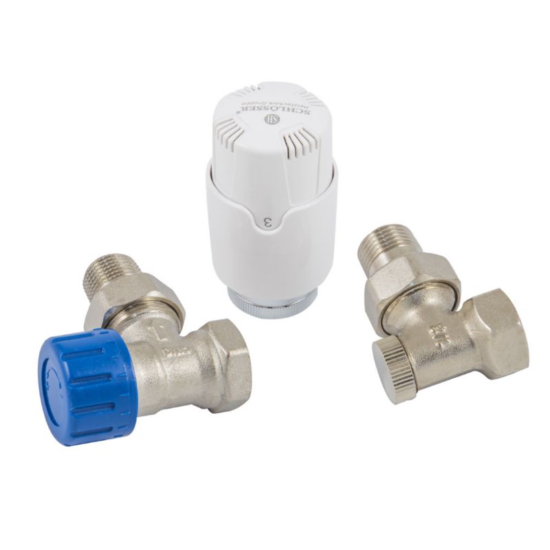 Zestaw termostatyczny SCHLOSSER Standard GZ 1/2 x GW 1/2 kątowy, głowica Invest M30x1,5 1 szt.