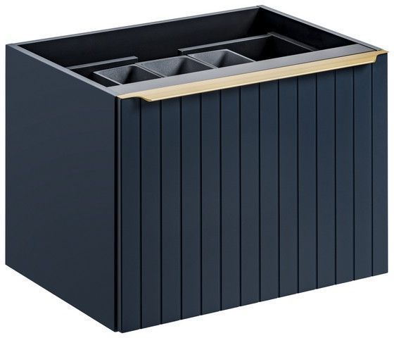 Szafka Comad pod umywalkę nablatową SANTA FE DEEP BLUE 80 cm niebieska indigo z blatem 1 szt
