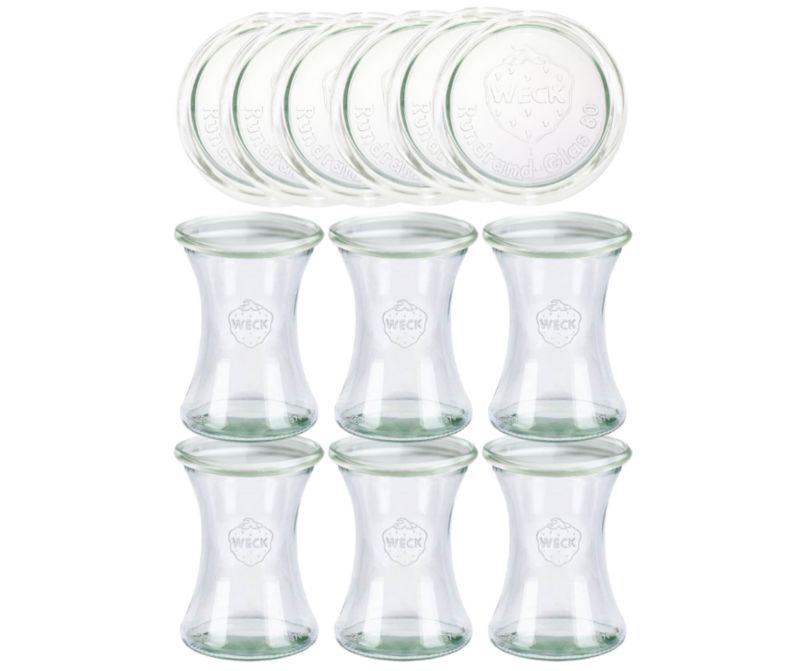 Słoiki MODO24 Weck 370 ml fi 80 deli szklane wieka 6 kpl.
