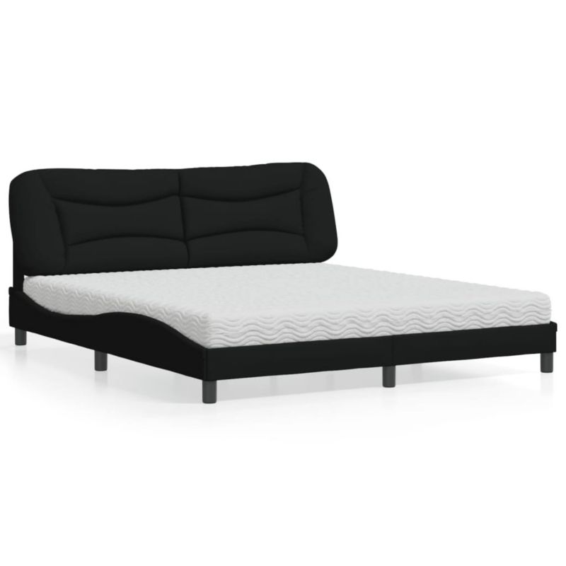 Łóżko tapicerowane WaszeMeble 180x200 cm czarne WM-3208550 1 szt.