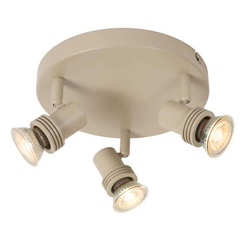 Reflektor spot potrójny ruchomy Lucide KIANTI taupe 3xGU10x50W IP20 wym:12x21x21cm - 1 szt.