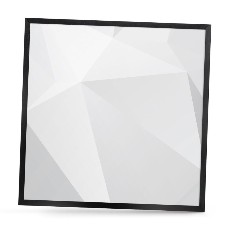 Magnetyczna tablica ozdobna ArtPrintCave 50x50 Biała geometria w czarnej ramie 1szt