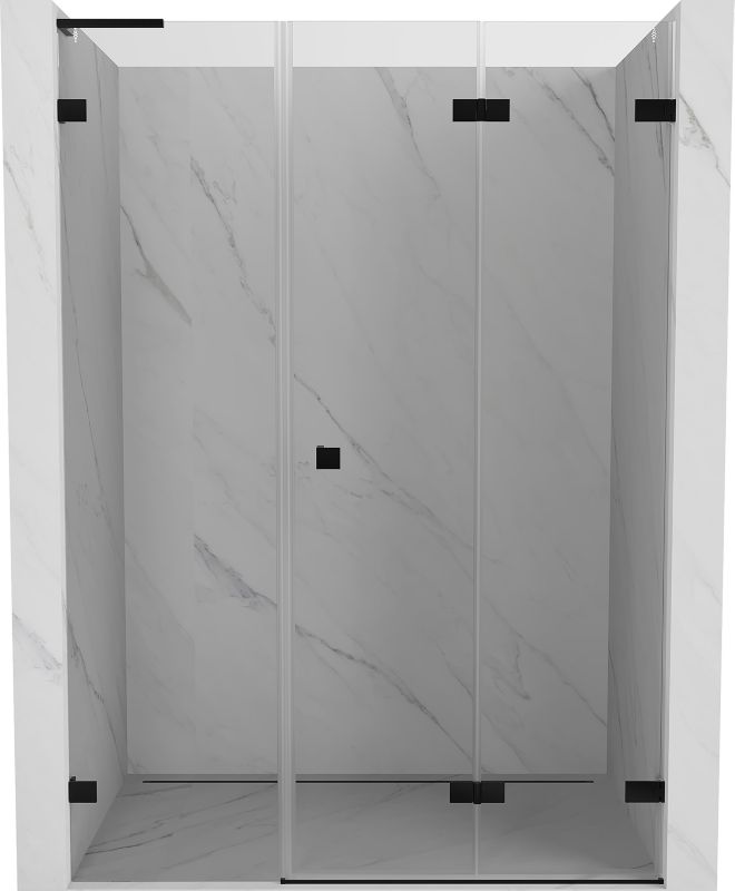 Drzwi prysznicowe składane Mexen Lunar-F L czarne 145x200 cm 836SL-145-050-70-00-P 1 szt.