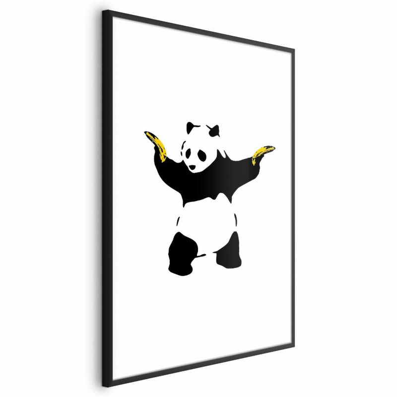 Plakat Artgeist Panda with Guns 40x60 cm z ramą czarną 1 szt