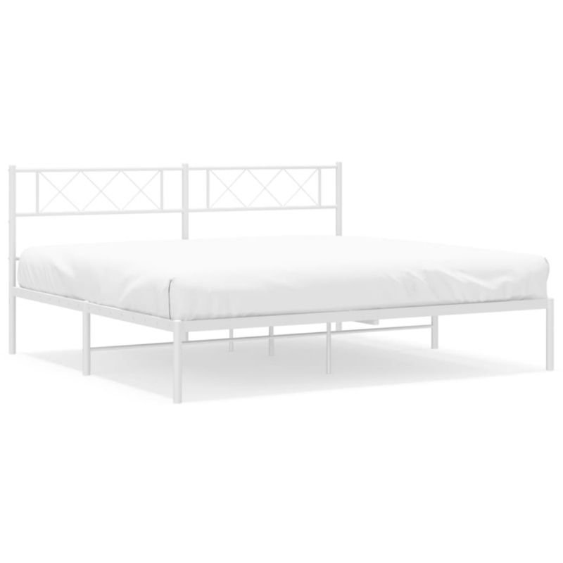 Rama łóżka WaszeMeble 200x200 cm Biały metal WM-372333 1 szt.