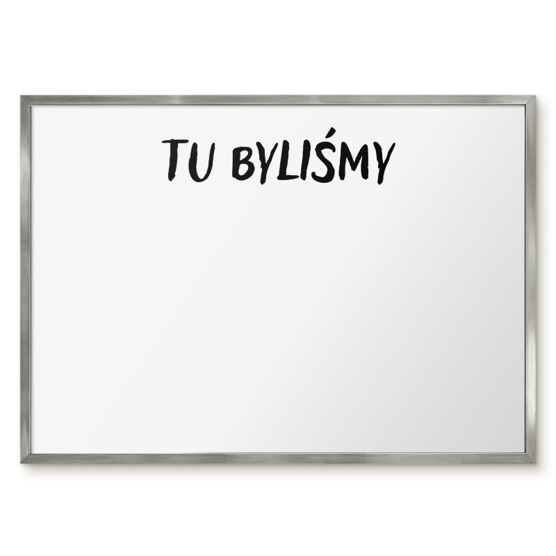 Tablica Na Magnesy Z Wakacji Tulup 70x50 cm Tu byliśmy - Srebrna rama Do salonu, sypialni 1 szt.
