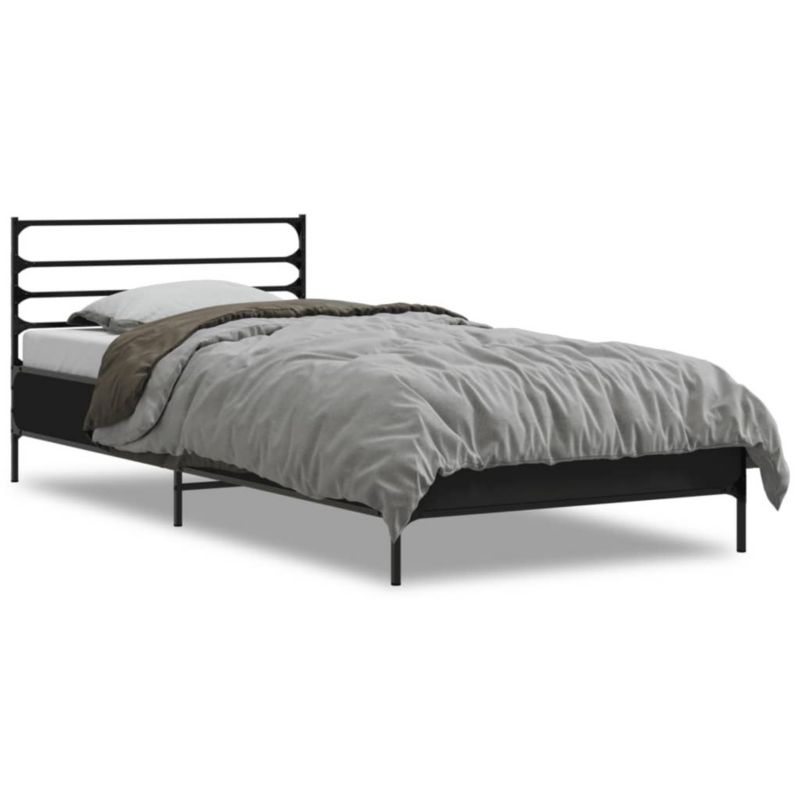 Łóżko metalowe WaszeMeble 100x200 cm czarna WM-845587 1 szt.