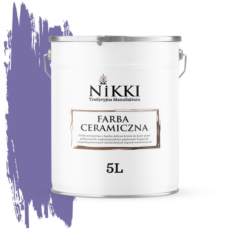 Farba Ceramiczna Wewnętrzna Ściany i Sufity NIKKI Śliwkowy H2618 Głęboki Mat 5L