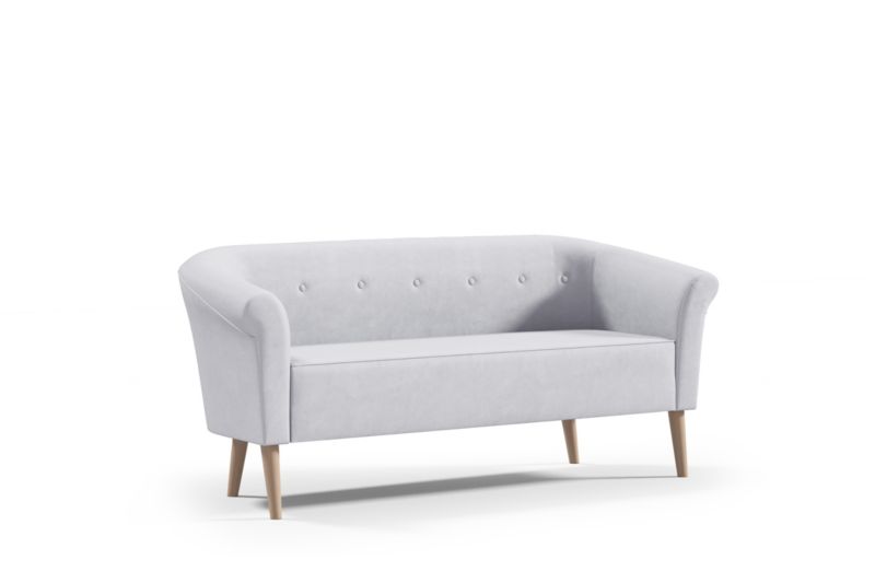 Sofa SOFELLO ESPERO z guzikami styl skandynawski 3 osobowa welur monolith84 1szt.