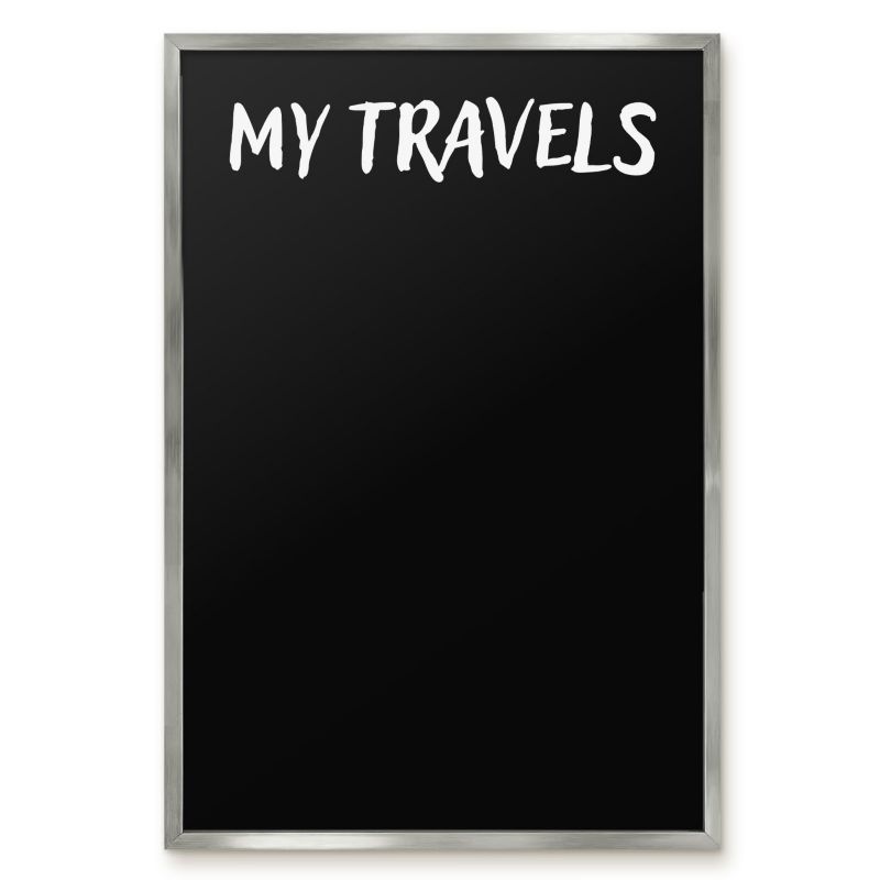 Tablica Magnetyczna Do Notatek Tulup 40x60 cm My travels 5 - Srebrna rama Do salonu, sypialni 1 szt.