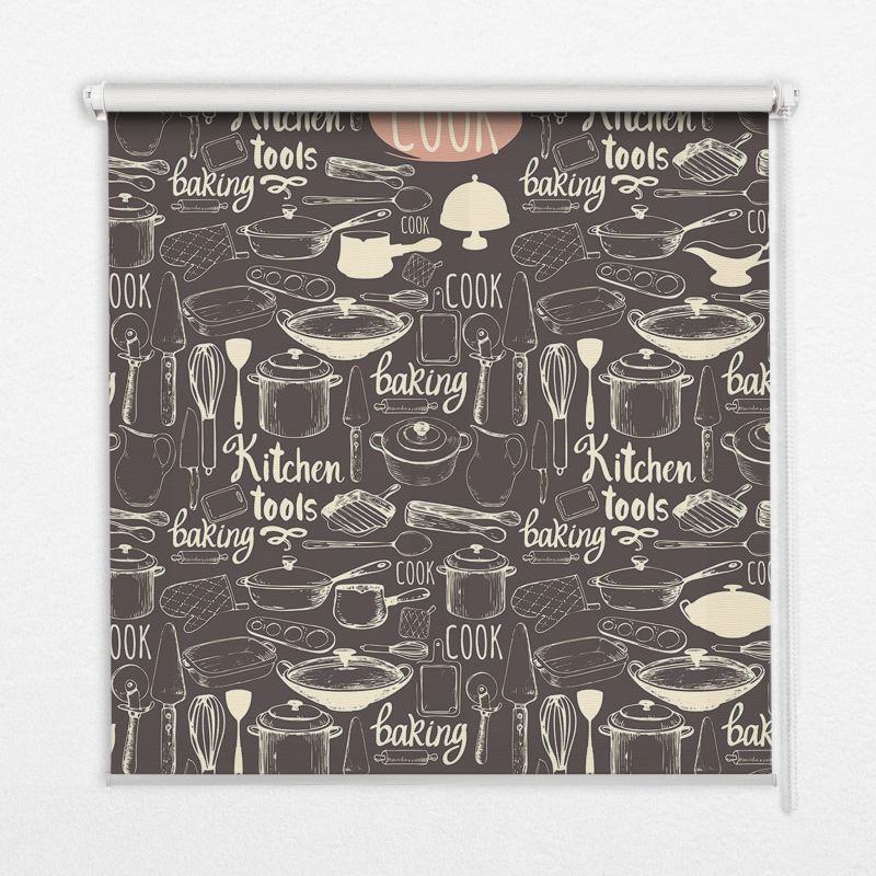 Roleta Wewnętrzna Tulup 60x140 cm Przyrządy Kulinarne Montaż do ściany/sufitu 1 szt.