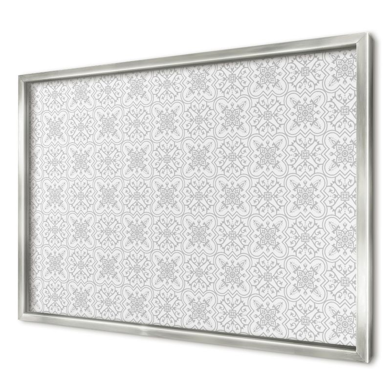 Magnetyczna tablica ozdobna Wallfluent 60x40 Geometryczna symetria w srebrnej ramie 1szt