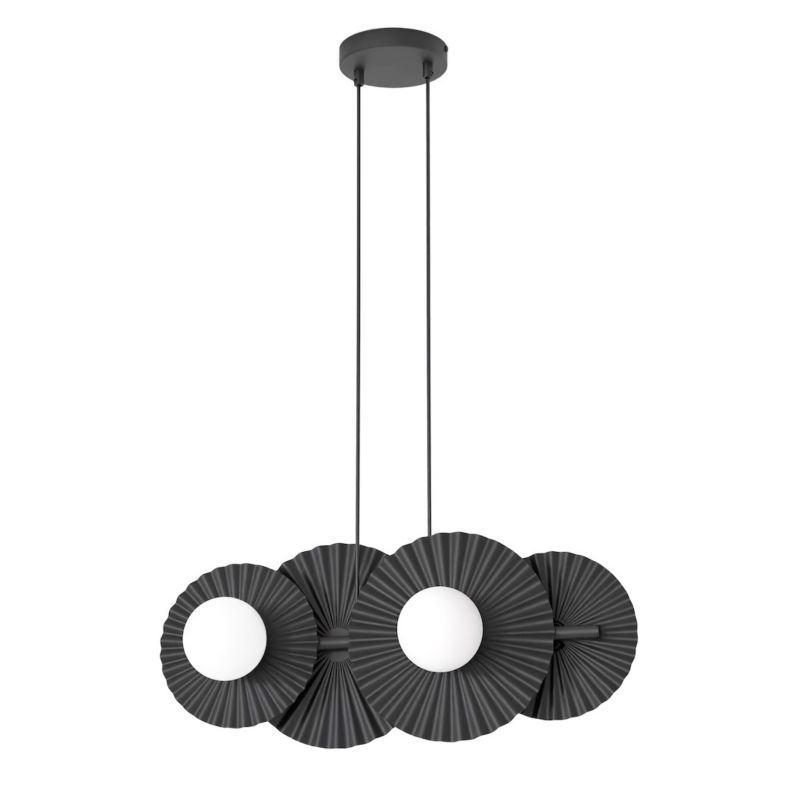 Lampa wisząca modułowa karbowane dyski Emibig UMBRA czarna 4xG9x8W IP20 wym:140x59x20cm - 1 szt.