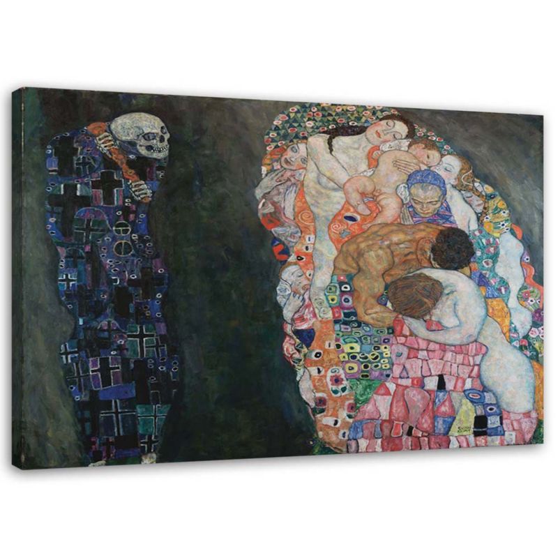 Obraz na płótnie Feeby Życie i śmierć - G. Klimt reprodukcja 120x80cm 1szt