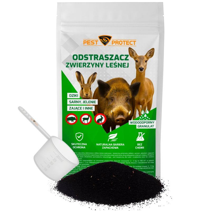 Odstraszacz zwierzyny leśnej PEST PROTECT 2kg, miarka dzików na dziki sarny jelenie zające 1 szt.