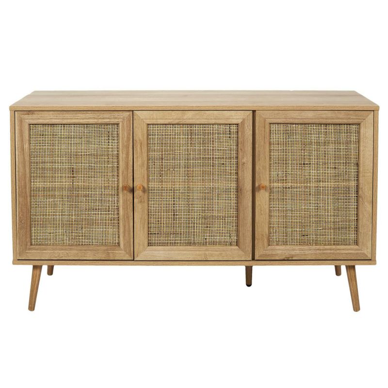 Komoda Tivo HowHomely 3 drzwiowa rattan 115x39x70 cm 1 szt.