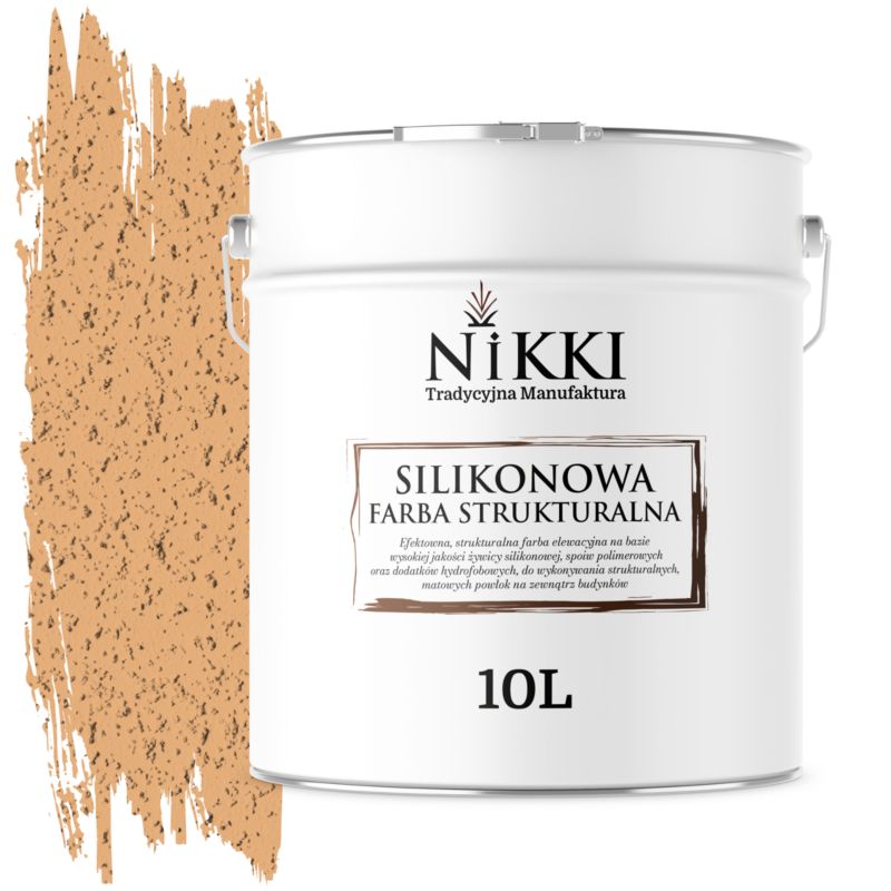 Farba Strukturalna Elewacyjna Silikonowa NIKKI Brzoskwiniowy F585 10L