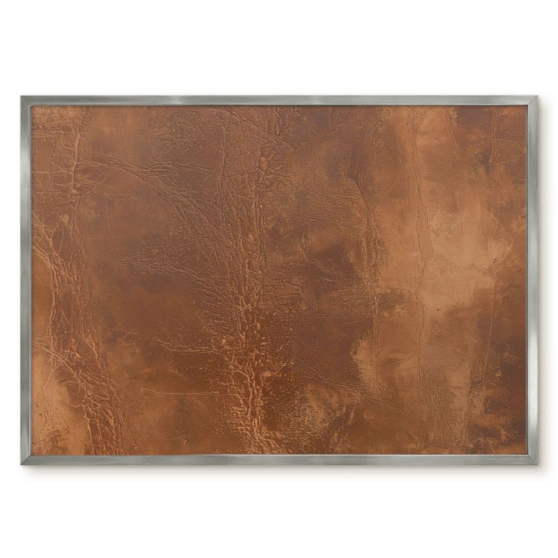 Tablica Magnetyczna Do Salonu Tulup 70x50 cm Brązowa tekstura 1 - Srebrna rama Do salonu, biura 1 szt.