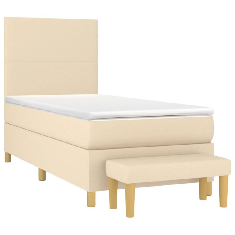 Łóżko kontynentalne WaszeMeble 90x190 cm kremowe WM-3136962 1 szt.