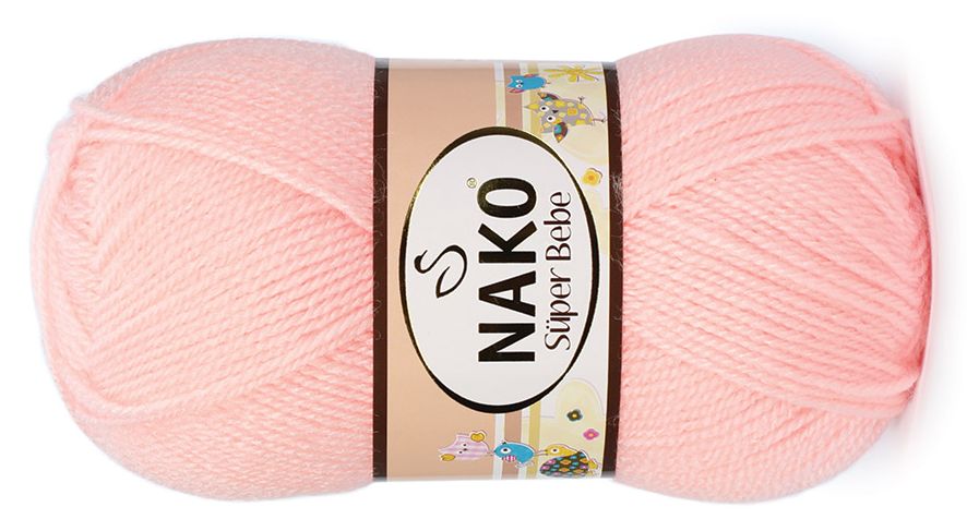 włóczka NAKO SUPER BEBE 50g kolor: 11935 / jasny łososiowy