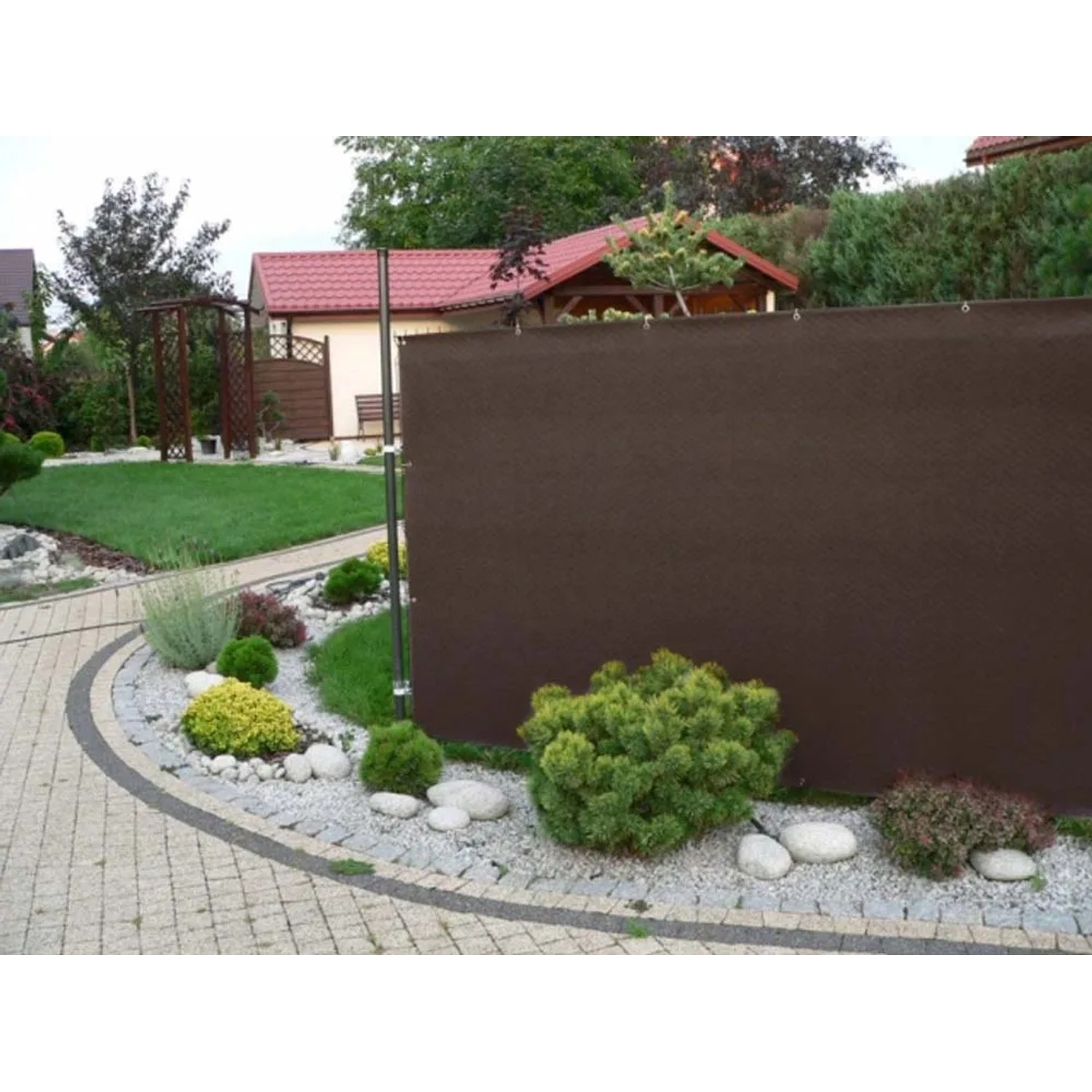 Mata na ogrodzenia brązowa Decomat - 1,2 m/10 m