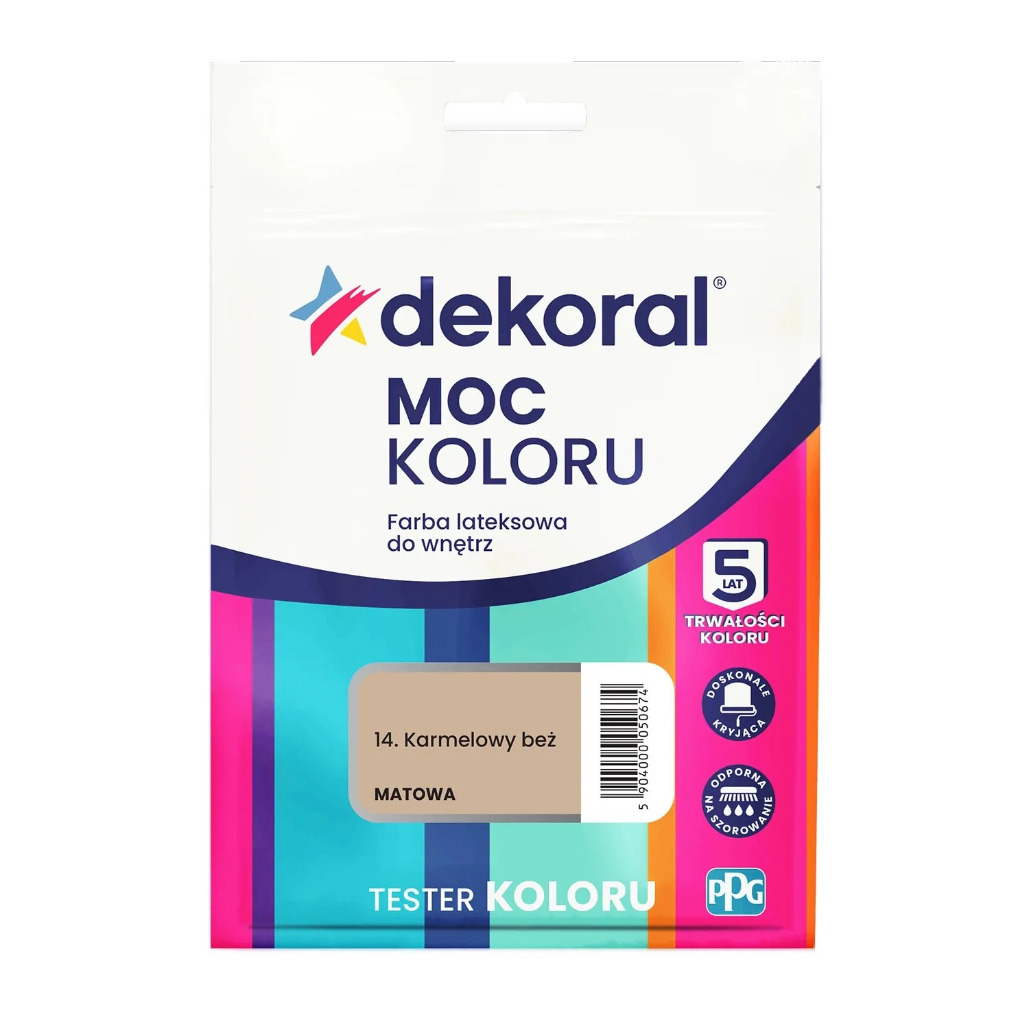 Tester farby Dekoral Moc Koloru karmelowy beż 40 ml