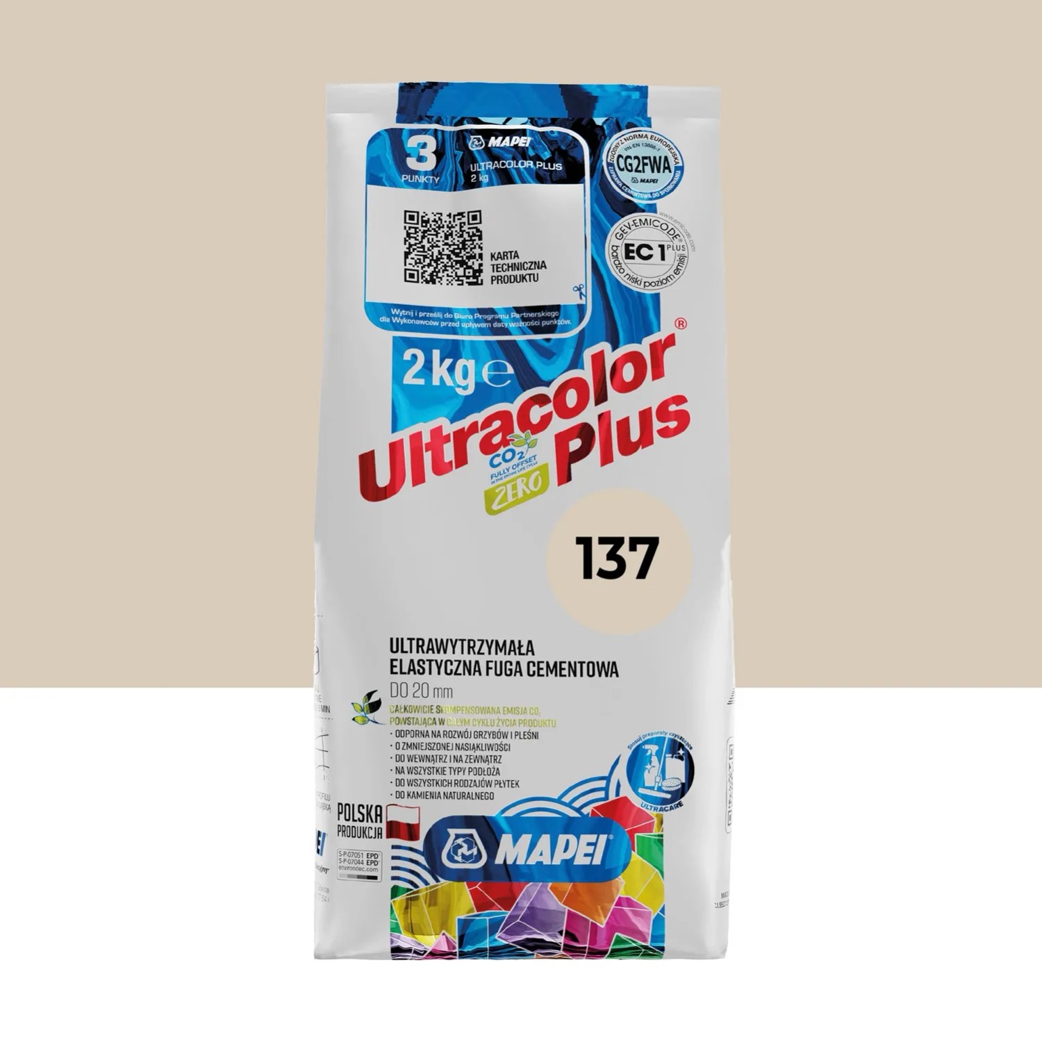 Mapei Fuga elastyczna Ultra Color 137 karaibski 2 kg