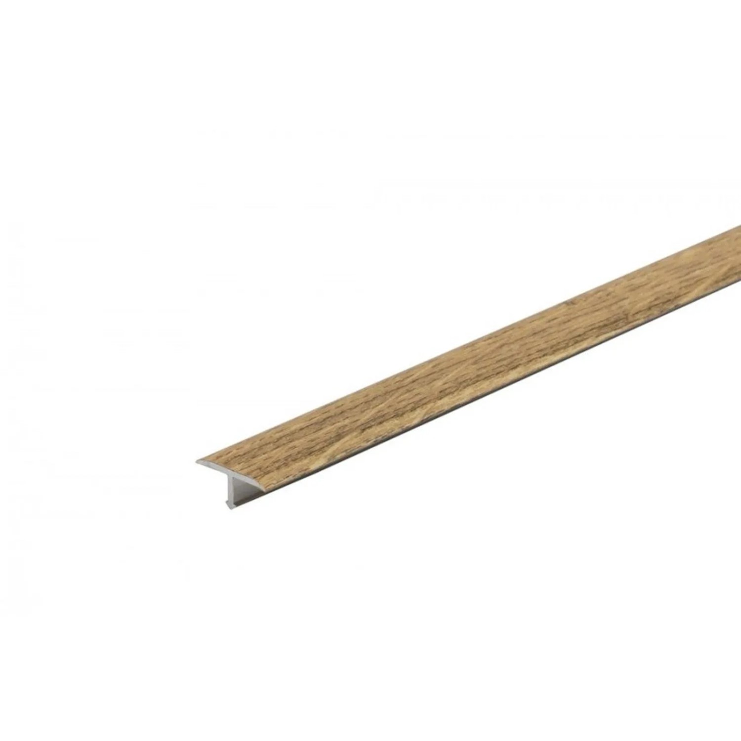 Cezar Profil fugowy gładki Dąb naturalny aluminiowy 9 x 20 x 2500 mm