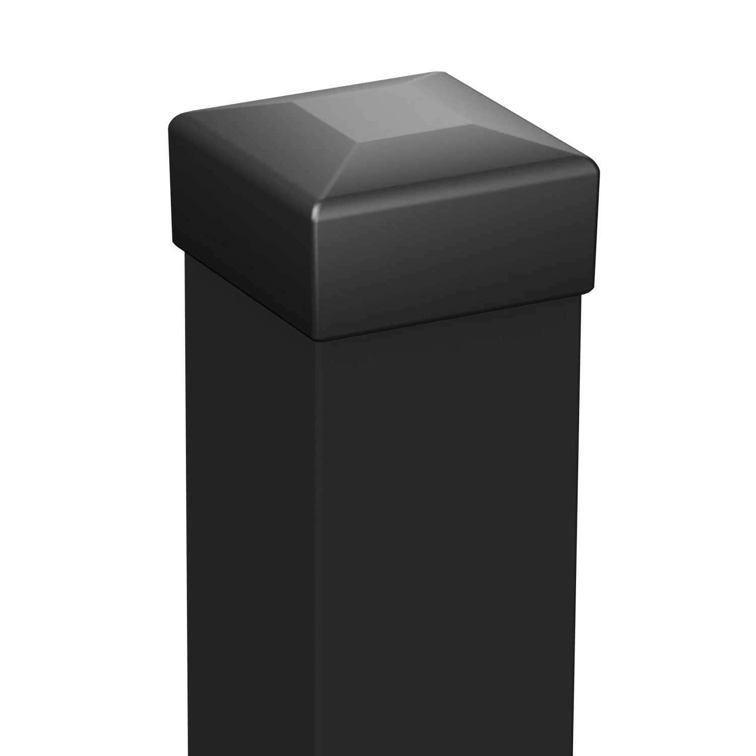 Polargos Słupek ogrodzeniowy metalowy 5 x 5 x 200 cm czarny mat