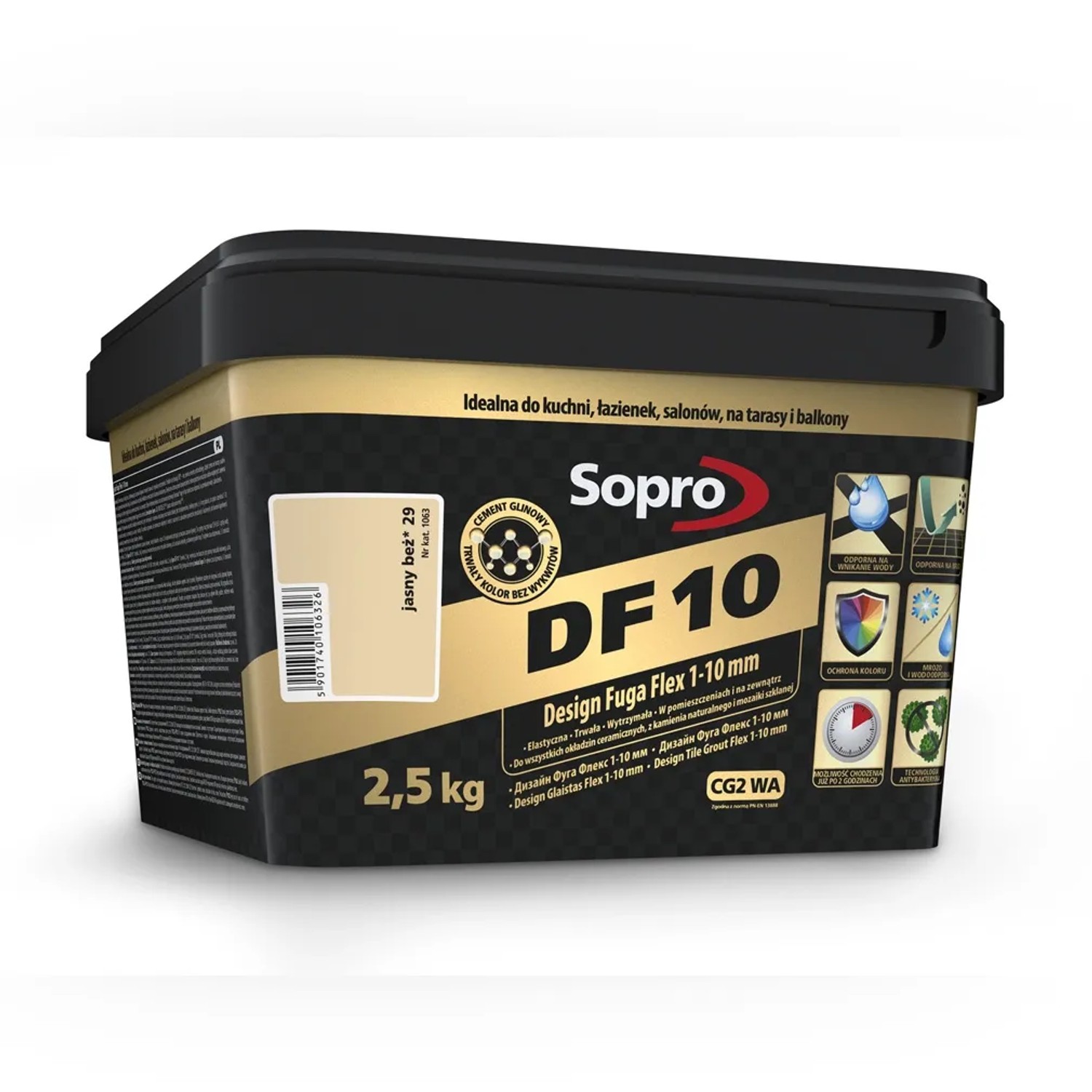 Sopro Fuga cementowa DF 10 1063 jasny beż 2,5 kg