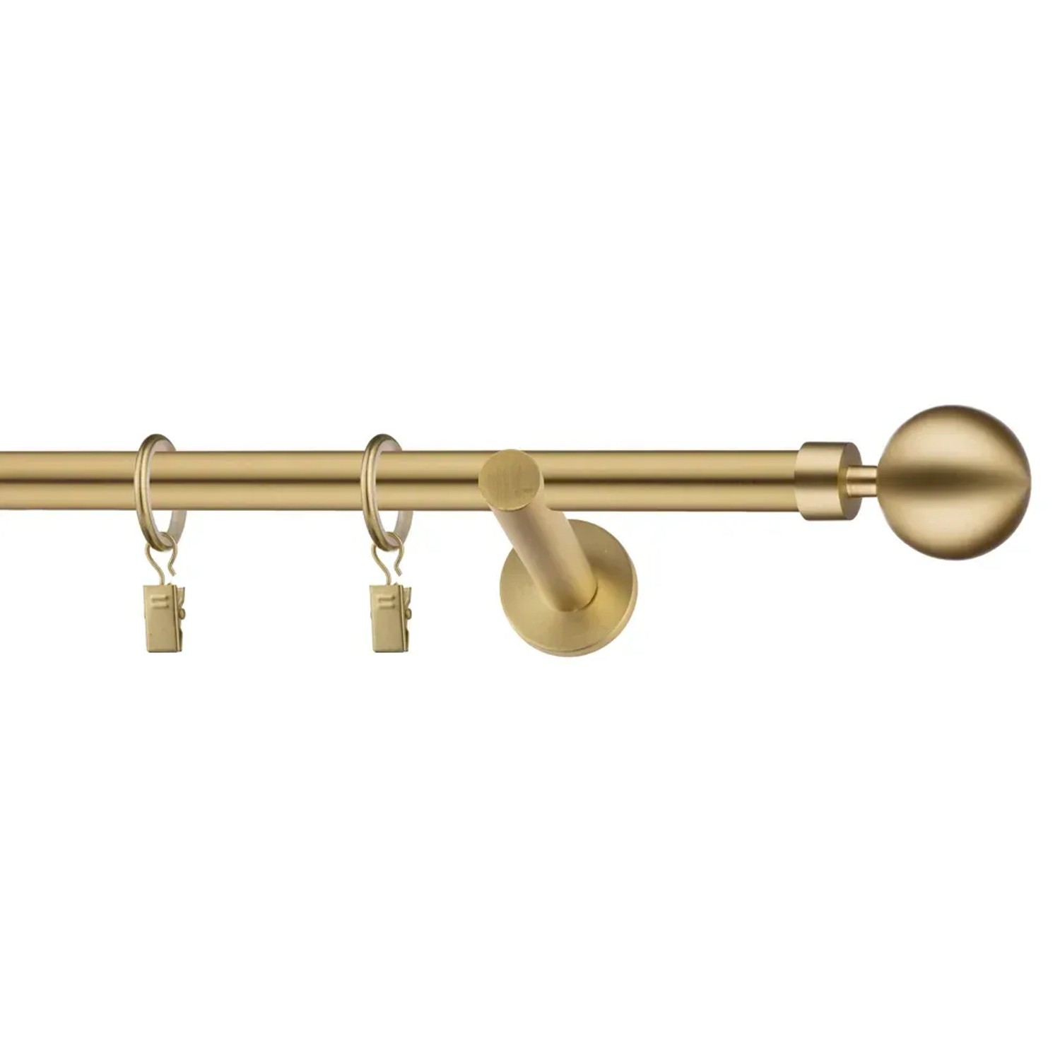 Karnisz KULA MODERN pojedynczy 19 mm mosiądz 200 cm